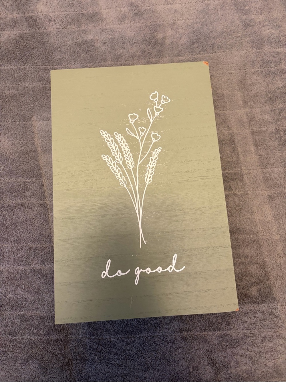 Do Good Olive Green Floral Wall Plaque
